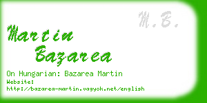 martin bazarea business card